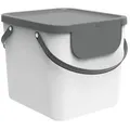 Rotho 1034401023 Albula Abfallbehälter 40 Liter, 39,8 x 35,8 x 33,9 cm, mistletoe white