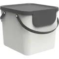 Rotho Abfallsammler Albula, Weiß, Kunststoff, 40 L, 40x35.5x34 cm, Blauer Engel, Reach, DIN EN ISO 9001, Küchen, Küchenausstattung, Mülleimer