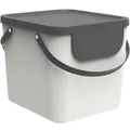 Rotho Kunststoff AG Rotho ALBULA Recycling Müllsystem 40 Liter, Clevere Mülltrennung für Küche, Bad und Co., Farbe: Mistletoe white 1034401023