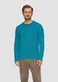 s.Oliver Longpullover Strickpullover Baumwollpullover mit Logo-Stickerei