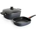 WOLL® Diamond Lite Viereckpfanne 28x28cm Viereckbräter 28x28cm inkl. Deckel