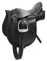 Covalliero Sattelset, Vielseitigkeit, schwarz, 17,5 Zoll, Kammerweite Sattel 30,5cm, Länge Sattelgurt 125cm, bequem, gute Passform, inkl. Sattel und Satteldecke