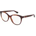 Gucci GG0329O Unisex-Brille inkl. Gläser Vollrand Rund Acetat-Gestell 53mm/18mm/145mm, braun