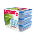emsa Frischhaltedosen CLIP & CLOSE 5,8 cm hoch transparent 3x 1,2 l, 3 St.