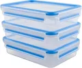 Emsa Frischhaltedose Clip & Close, Kunststoff, (Set, 3-tlg), 1,2 Liter