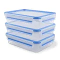 EMSA 515645 Clip & Close Frischhaltedosen   3-teiliges Set   3 x 1,2 L   -40 bis