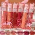 6Pcs Bear Lip Glaze Flüssig-Lippenstift Cute Bear Lipgloss Moisturizing Lip Stain Plumping Water Lip Gloss Waterproof Long Lasting Cheek Rouge Tint Cosmetics