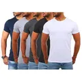Young & Rich T-Shirt Herren Uni Basic rundhals Ausschnitt Unterziehshirt 1701 Rundhalsauschnitt unifarben kurzarm regular fit blau|grau|schwarz XL
