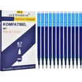 Nachfüllminen für Gelstifte - 0,7mm Strichstärke - In Blau - XL-Set mit 12 Minen
