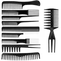 Stielkamm Friseur Zubehör - 10Pcs Haar Kämme in Tragbar Tasche