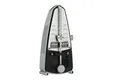 Wittner Metronom Taktell Piccolo Serie 830 - Kunststoffgehäuse - Ohne Glocke - Silberfarben - Mechanisch zum Aufziehen - Keine Batterien erforderlich - Made in Germany
