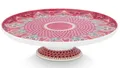 PiP Studio Servierplatte Flower Festival mini Kuchenpla. scal. dark p. 21cm, Porzellan, (Platten), Mini Cake Tray Flower Festival Scallop Deco Dark Pink 21cm