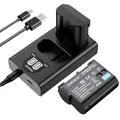 ENEGON EN-EL15 /EL15C Akku (2 Stück) und Smart LED Dual USB Ladegerät für Nikon ZF Z6,Z7 Z8 D7500 D7000, D7100, D7200 D500, D600, D610, D750,D780 D800, D810, D800E, D810A,D850