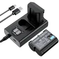 EN-EL15 /EL15C Akku 2 Stück und Smart LED Dual USB Ladegerät für Nikon ZF Z6Z...