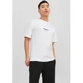 Jack & Jones Rundhalsshirt JORVESTERBRO TEE SS CREW NECK NOOS weiß M (50)