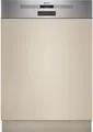 Neff S145EVS04E - N50 Teilintegrierter Geschirrspüler mit 5 Jahre Garantie, Gebürsteter Stahl, Besteckschublade, 60 cm