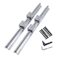 GooEquip Linearführung SBR16 1000mm 2 x Linearschienen und 4 x Lagerblöcke, Linearschienenlänge 1000 mm Linearschienen für Maschinen und automatisierte Geräte (SBR16-1000)
