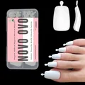 120 Stück Lange fußnägel zum aufkleben, Artificial long toe nail tips, weiß f...