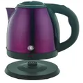 Herzberg, HG5011-PUR, 1.8L Edelstahl kabelloser Wasserkocher in Violett, 1500W Flachbodenwiderstand, automatische Abschaltung, Externe Füllstandsanzeige, integrierter Filter, 360° Basis