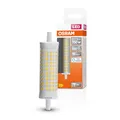 Osram LED Line LED-Lampe mit R7s-Retrofit-Sockel, 19 W / 2452 lm, klar, kaltes Tagesichtweiß mit 6500 K, nicht-dimmbar. IP20, bleifreies Glas, 28 mm Durchmesser, EEK E.