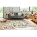 HANSE Home Teppich Orient Flowers, rechteckig, Höhe: 5 mm, Kurzflor mit Fransen, Orient, Wohnzimmer, Schlafzimmer, Esszimmer beige 160 cm x 230 cm x 5 mm