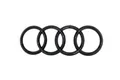 Original Audi Schriftzug Audi Ringe, schwarz glänzend, vorne 8W0071801