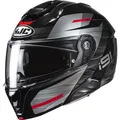 Motorrad Helm M - HJC i91 Dusk - Touring Klapphelm schwarz-rot