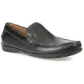 Geox U SIRON A Mokassin Loafer, Business Schuh, Autofahrer Schuhe mit Ziernaht schwarz 41 EU