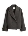 OPUS Damen Jacke | HALLYN Regular Cabanjacke aus feinem Wollmix Dark Grape, 38