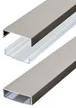 Flacher Design Kabelkanal Edelstahl gebürstet aus Aluminium selbstklebend 50 mm x 15 mm Alunovo Kabelschacht Leitungskanal (Länge: 200cm)