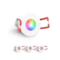 LongLife LED 4er Set Einbaustrahler Mini 3W RGBW weiß RAL 9016 IP65 Dimmbare Strahler für Terrassenüberdachung, Carports, Dachüberständen
