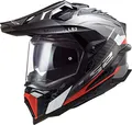 LS2, Motocross Helm EXPLORER CARBON FRONTIER Titanium Red, XXL