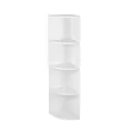 Vasagle Eckregal 4 Ebenen 30 cm x 129,5 cm x 30 cm Weiß