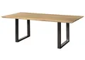 Esstisch Mango 200x100x76 natur / Epoxid schwarz, U-Beine anthrazit glänzend