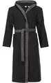 Ladeheid Herren Frottee Bademantel aus 100% Baumwolle LA40-190 (Schwarz-30/Dunkelgrau-12, M)