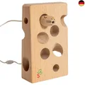 SCHMETTERLINE® Fädelspiel aus Holz – extra großes Fädelspielzeug – Montessori Mo