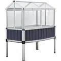 TTL GARDEN Hochbeet Gewächshaus SUPERIOR 128×114×60 cm – Metall Hochbeet Mit Frühbeet Aufsatz Für Kräuter Gemüse