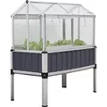 TTL GARDEN Alu Hochbeet Superior 128x114x60cm – mit Frühbeet Aufsatz & Polycarbonat Dach