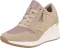 Ital-Design Damen Freizeitschuhe Textiloptik, Lederoptik Sneakers Low 88577357 Beige Gr. 40