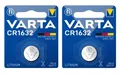 2 x VARTA CR1632 Lithium 3V Knopfzelle 3 Volt CR 1632 Batterie