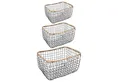IDIMEX Aufbewahrungskorb JIMO (Set), Metallkorb 3er Set Organizer schwarz rechteckig Drahtkorb