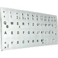 DEUTSCHE Tastaturaufkleber- Silber MATT 48 Tasten 1,1 cm x 1,3 cm Tastatur aufkleber Selbstkleben kompatibel für Notebook Lenovo - Silber