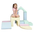 IGLU SOFT PLAY 10 XL Softbausteine Schaumstoffbausteine Riesenbausteine Bauklötze Spielbausteine Pastel Farben (helles Pastell)