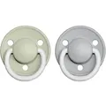 BIBS De Lux Natural Rubber Night Size 2: 6+ months Schnuller Sage / Cloud 2 St.