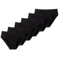 Schiesser Slip Damen Slip 6er Pack Baumwolle Cotton Essentials 6P (Packung, 6er Pack) schwarz 2XL