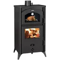 Holzofen mit Backofen, Kaminofen PRITY FGR D – 14,5 kW BImSchV2 Eco, - Schwarz