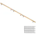 V2Aox Handlauf Buche Holz Handlauf Treppengeländer Wandhandlauf Treppe 50 - 500 cm, 500 cm Gesamtlänge 500 cm