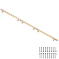 Buche Holz Handlauf Treppengeländer Geländer für Treppe Wandhandlauf Wand Treppe seitliche Montage Auswahl Länge 80-500 cm, Länge:500 cm