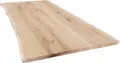 Tischplatte Eiche massiv mit natürlicher Kante 240 x 100 x 3,8 cm  Möbelbauholz