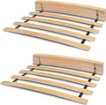 Rollrost 180x200 cm ( 2x90cm ) für Bett - Hochwertiger Rolllattenrost 17 gebogene Birkenholzlatten mit Band verbunden.Lattenroste holzlatten Klappbar Bestimmt für Feder- sowie Schaummatratzen.